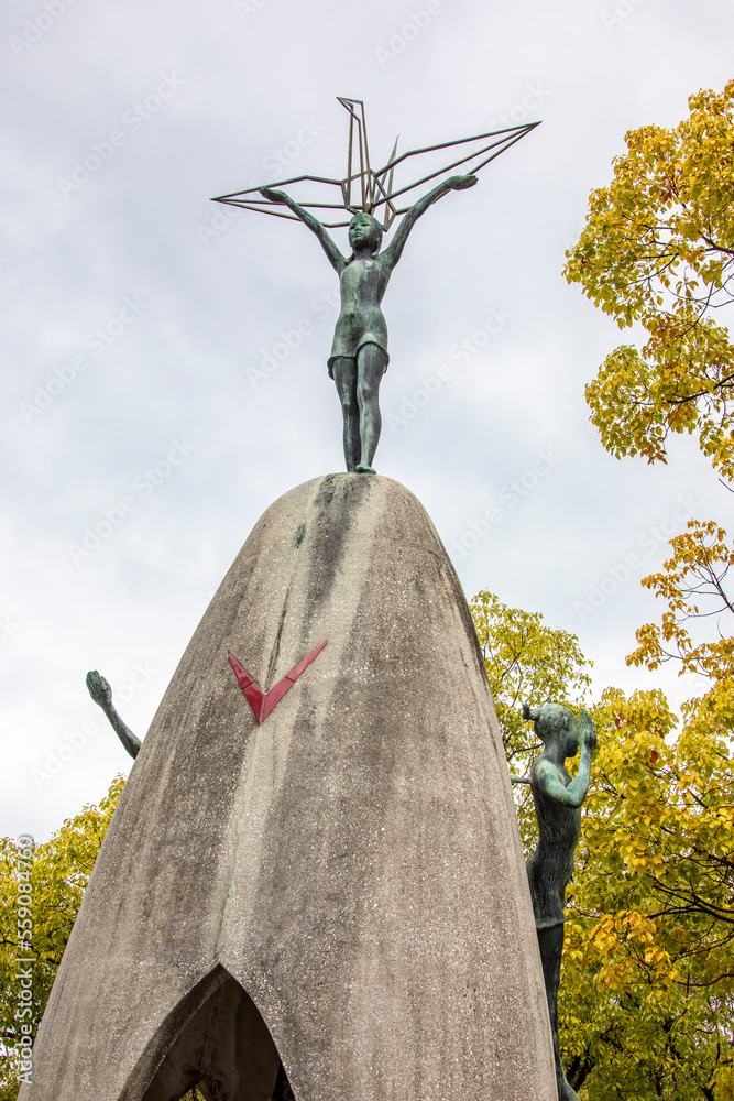 Hiroshima 4rh Dec 2022 The Children's Peace Monument is a monument for peace to commemorate