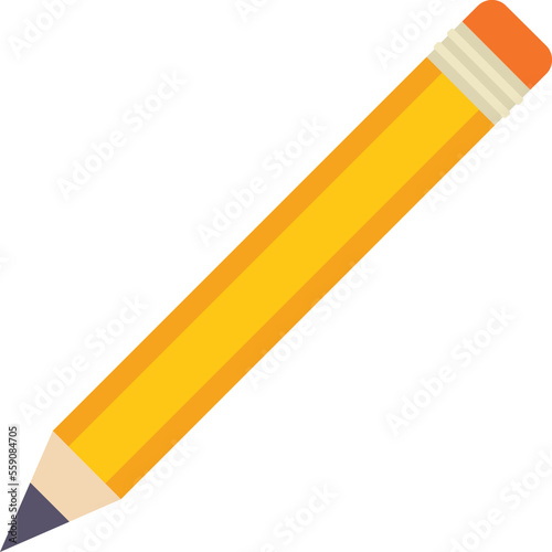 Clothing pencil icon flat vector. Repair tailor. Dress cleaning isolated