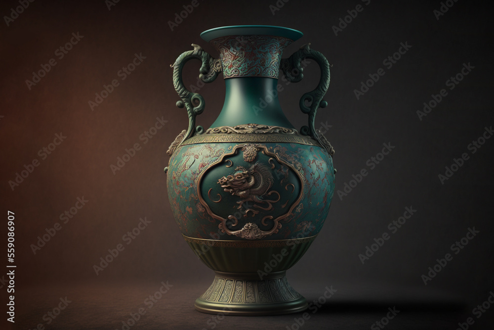 Ceramic art, up close. Generative AI Ceramic art, up close. Generative AI