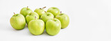 Apples on white background. Fruits and vitamins. Healthy eating. Veganism, diet