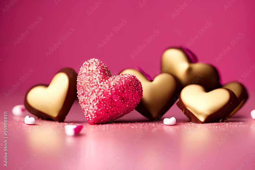 Indulge in Love: Delicious Chocolates for a Sweet and Romantic Valentine's Day Treat Generative AI Copy Space