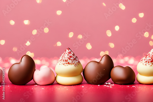 Obraz na płótnie Celebrate Your Love with These Irresistible Valentine's Day Chocolates Generative AI w salonie