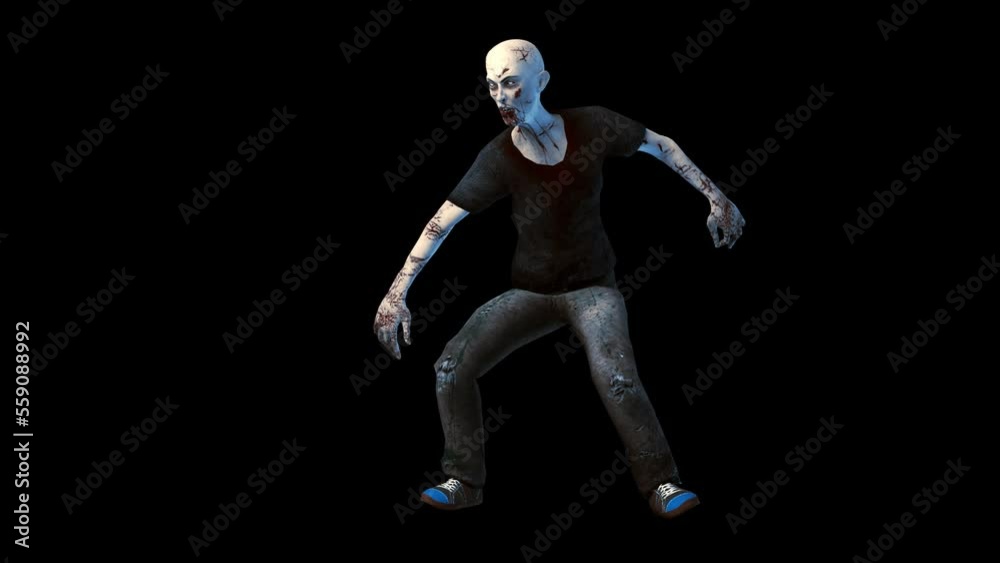 Crouching Bloody Zombie Crouching Bloody Zombie