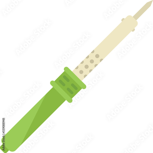 Soldering iron icon flat vector. Mobile phone. Computer service isolated