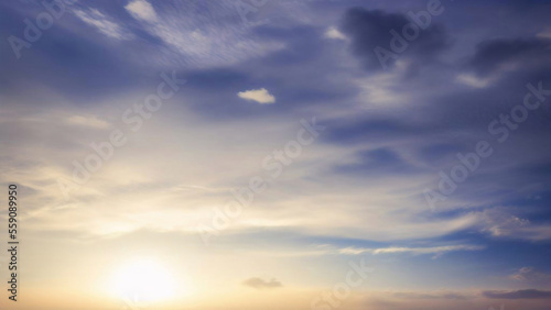 Beautiful sunset sky and dramatic sky