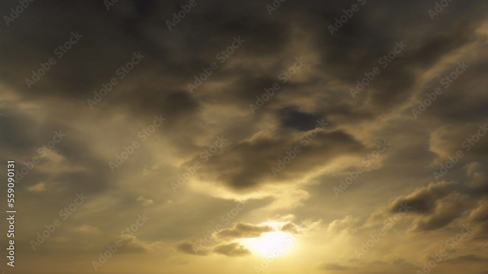 Obraz premium Beautiful sunset sky and dramatic sky