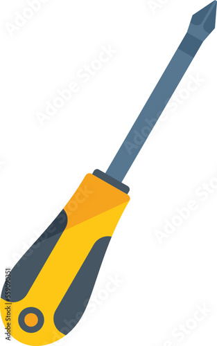 Fix screwdriver icon flat vector. Repair bike. Service shop isolated