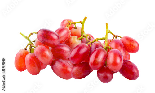 Red grapes on transparent png