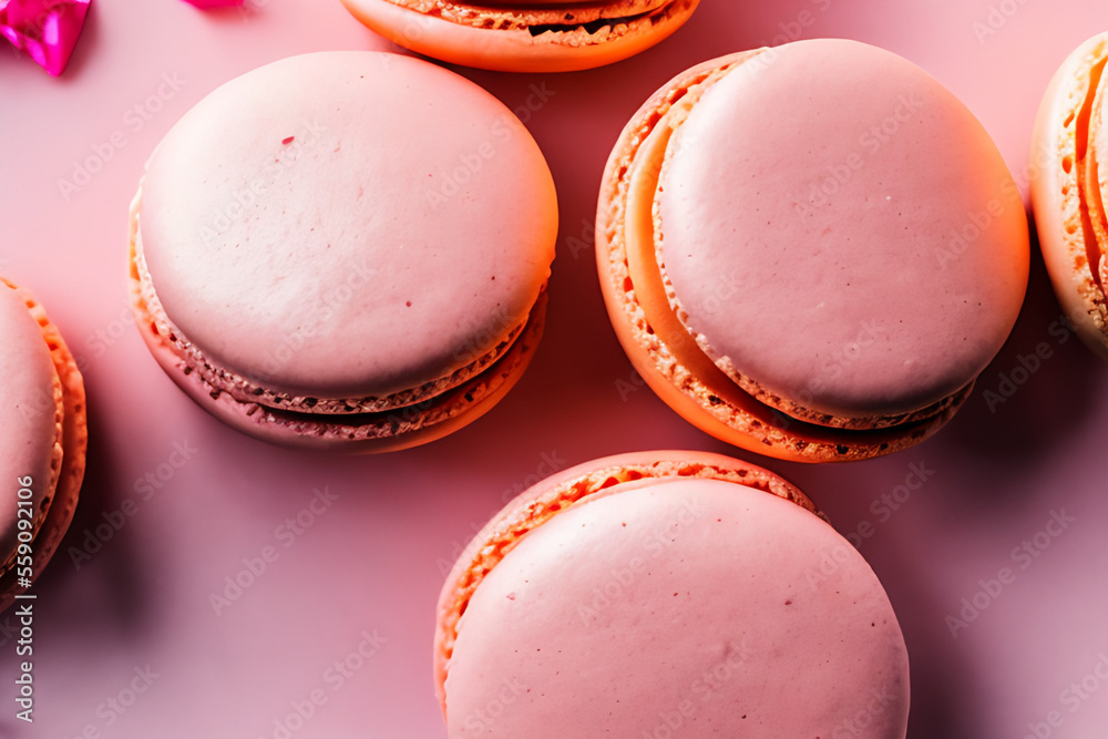 Sweeten Your Valentine's Day with These Mouthwatering Chocolate and Pink Macarons Generative AI