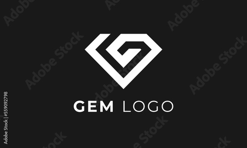 G Letter Diamond Logo Vector Design. Abstract Gem emblem, logo design concept