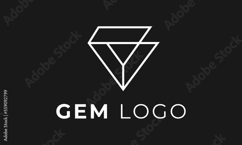 G Letter Diamond Logo Vector Design. Abstract Gem emblem, logo design concept
