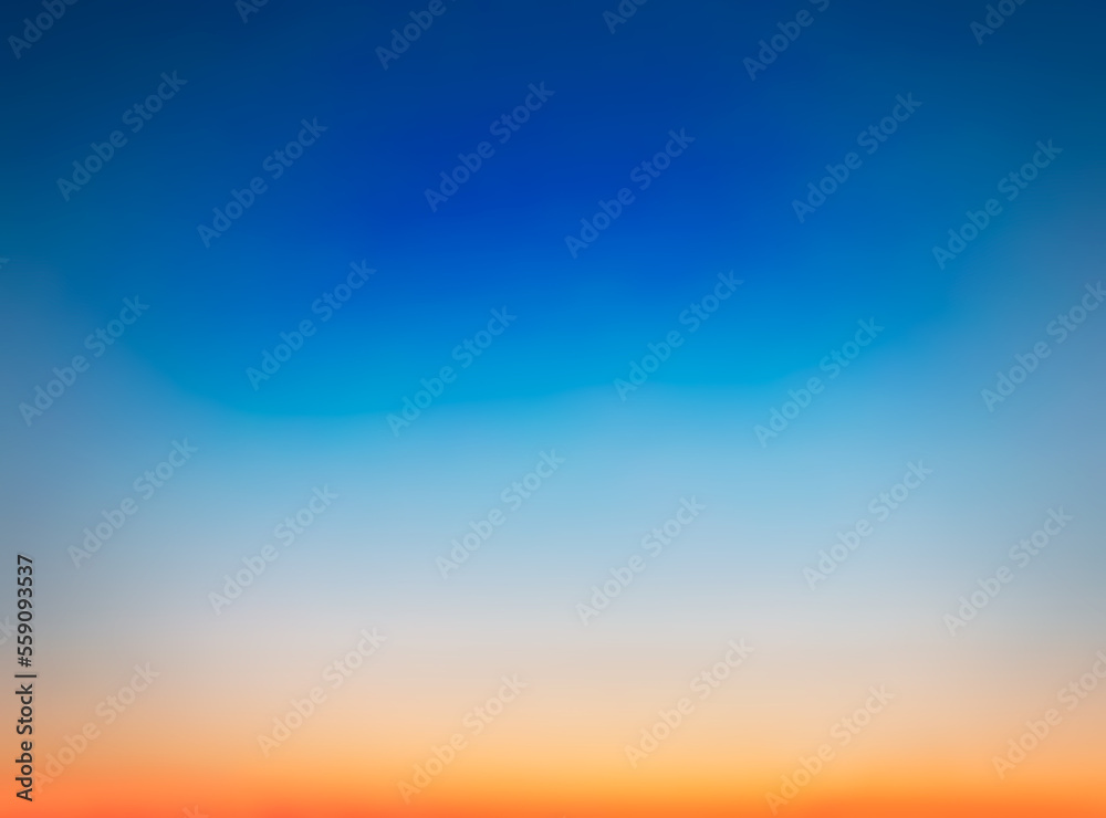 Fototapeta premium Colorful, sunny sunset, sunrise in a clear sky. Abstract background. Copy space