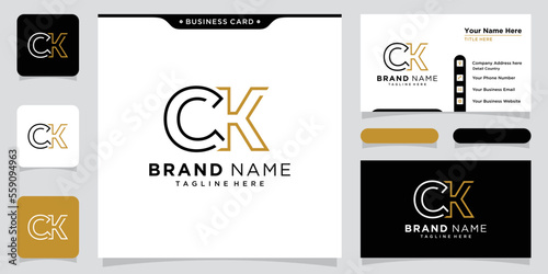 Initial Letter CK logo design template
