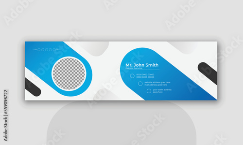 Business email signature template design or creative cover template