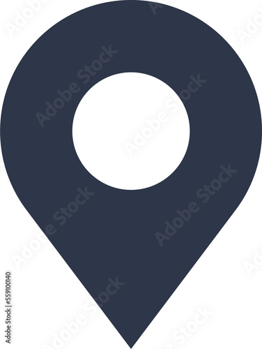Map location pin icon in black colors. Address signs illustration.