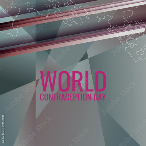 World Contraception Day. Design suitable for greeting card poster and banner