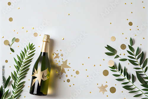 Happy New Year decorative banner - generative ai