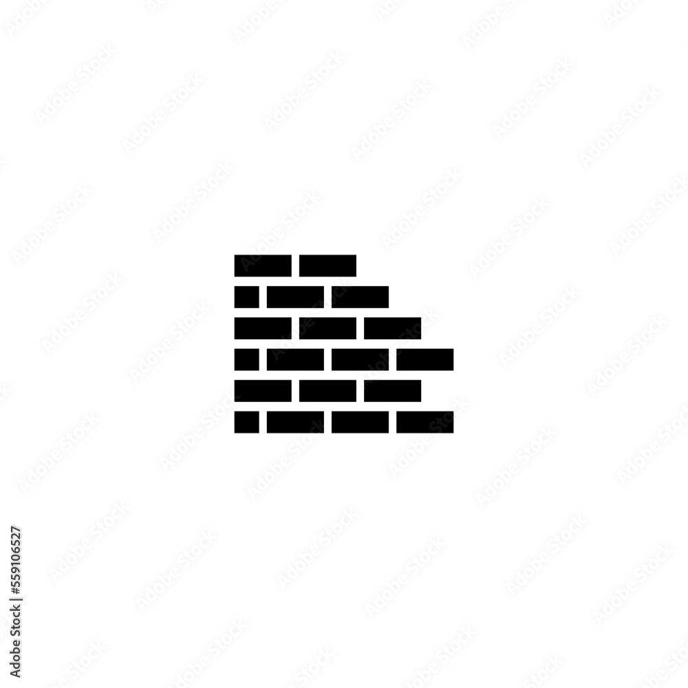 Brick works icon illustration.