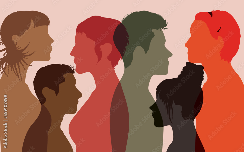 Get together with people from different cultures and countries. Creating harmony and integrating multicultural communities. Bringing multiculturalism and racial equality to the world. flat vector