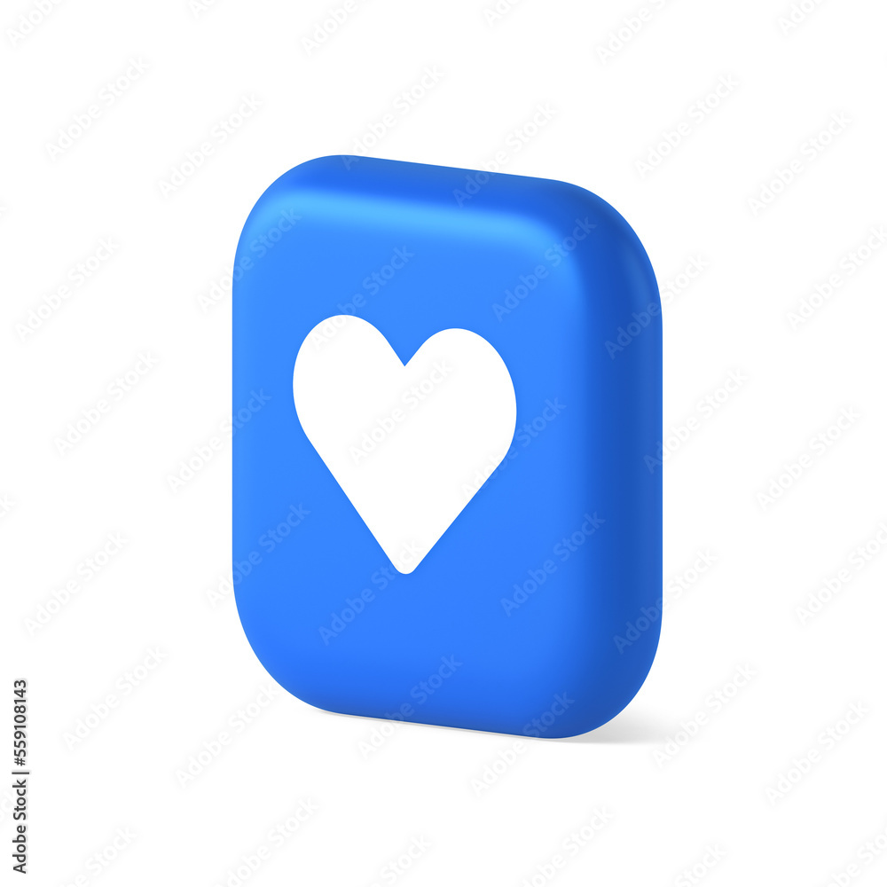 Dating application mobile interface button with heart social network communication 3d isometric icon Dating application mobile interface button with heart social network communication 3d isometric icon
