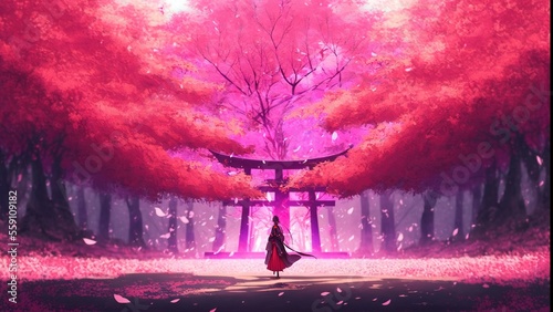Peel and stick wallpaper 4K Desktop Wallpaper of Japan Pink