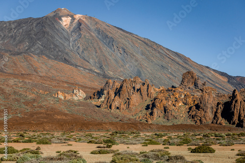 Mount Teide and Roques García Viewed from the Base