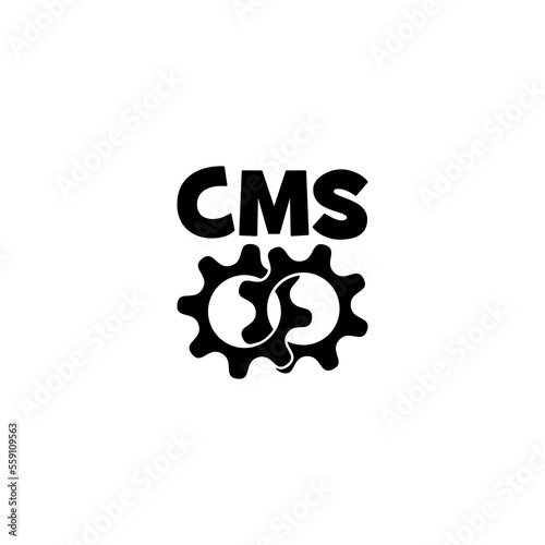 CMS settings icon isolated on white background