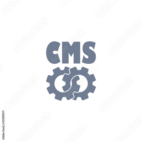CMS settings icon isolated on white background