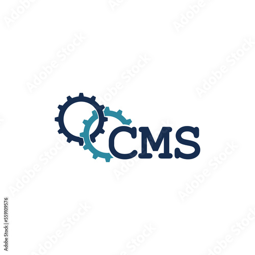 CMS settings icon isolated on white background