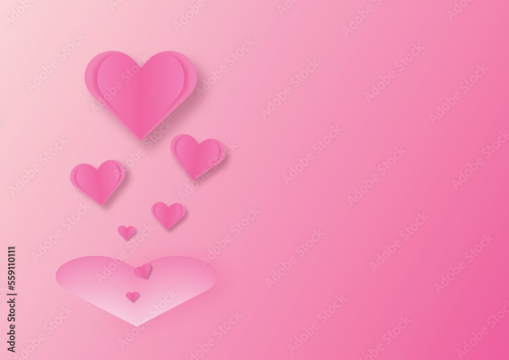 Valentine's Day vector illustration with a pink background and a pink heart The ideal choice for Valentine's Day.