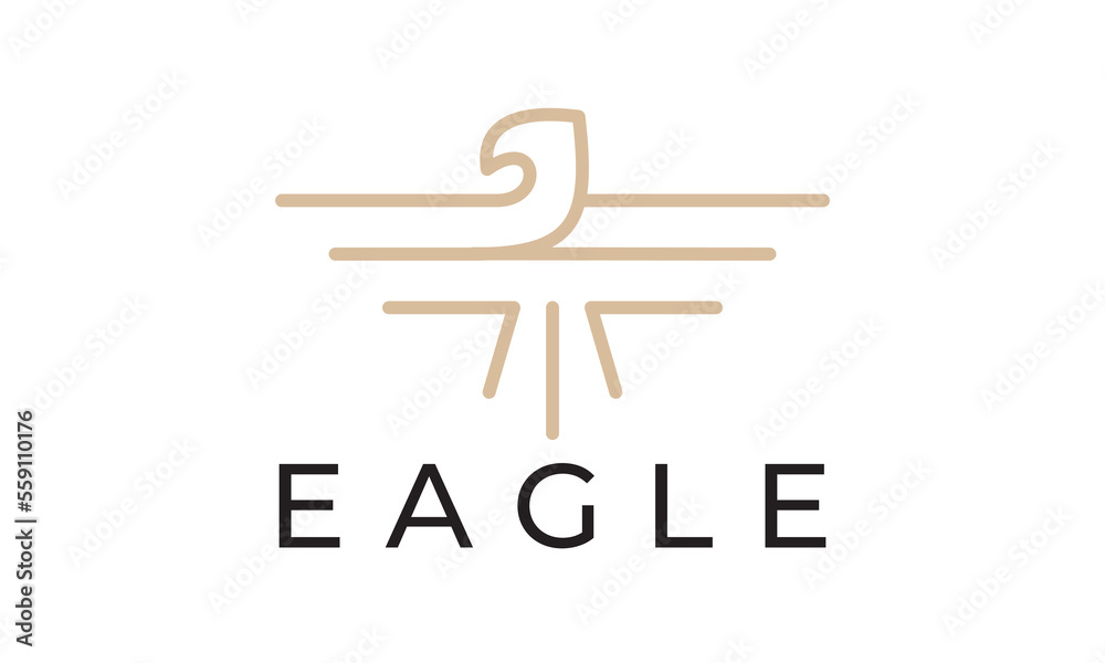 minimal eagle logo vector design illustration. minimal eagle logo vector design illustration.