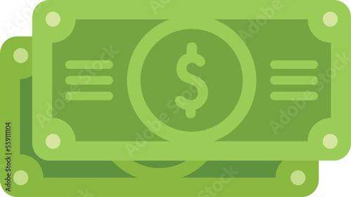 Monetization cash icon flat vector. Mobile strategy. Money conversion isolated