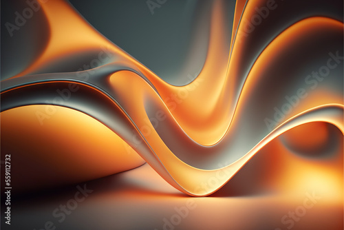 Elegant modern background with smooth lines, lights and 3d shading. Generative AI