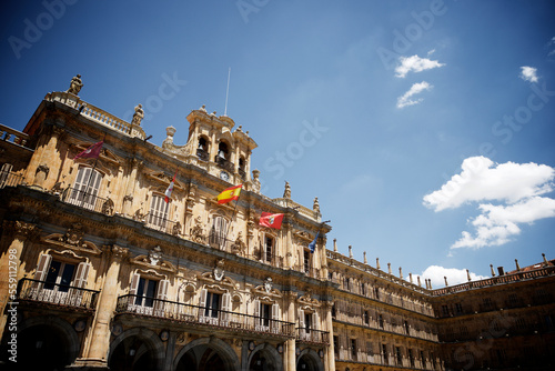 Low angle view of Plaza Mayor against sky photo