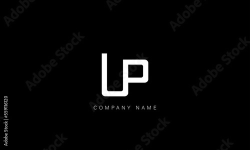 UP, PU Abstract Letters Logo Monogram