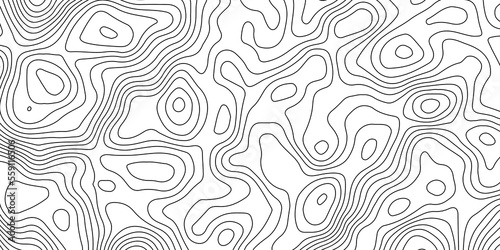 Topographic map background geographic line map with elevation assignments. Modern design with White background with topographic wavy pattern design.paper texture Imitation of a geographical map shades