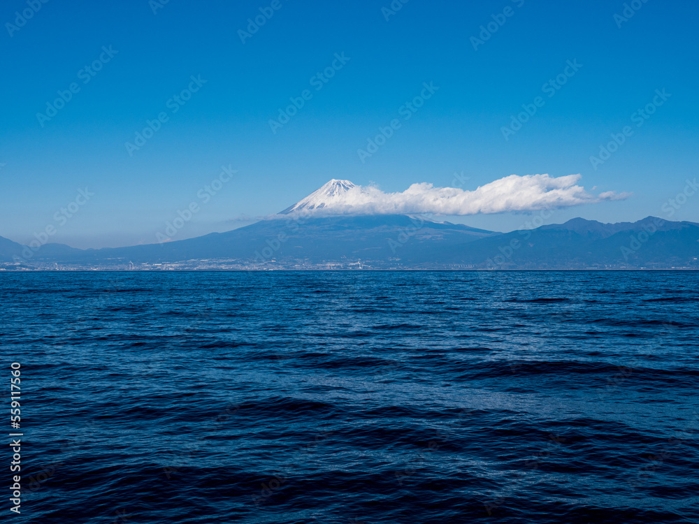 駿河湾フェリーから見た富士山