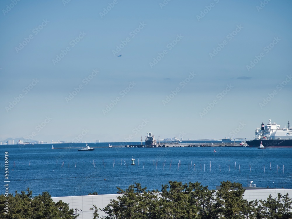 富津公園　中の島展望台から観た景色