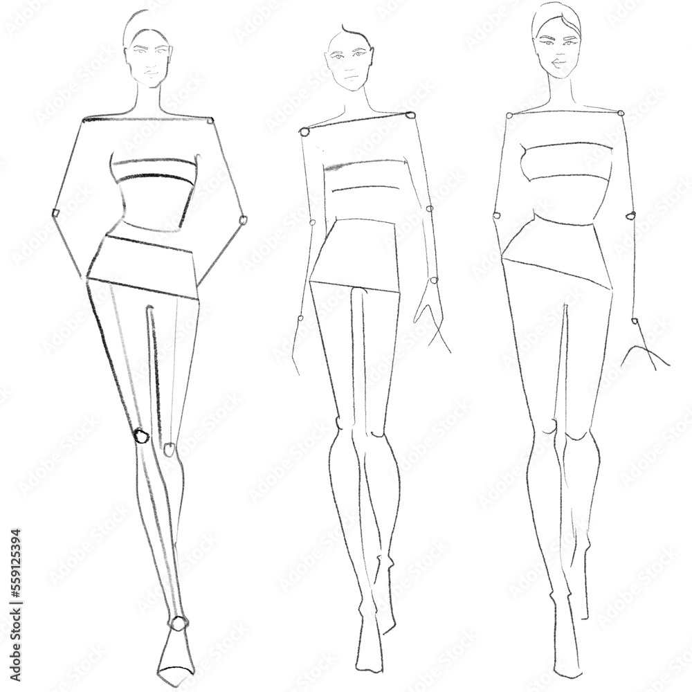Fashion templates. Croquis. Pattern for drawing Fashion templates. Croquis. Pattern for drawing