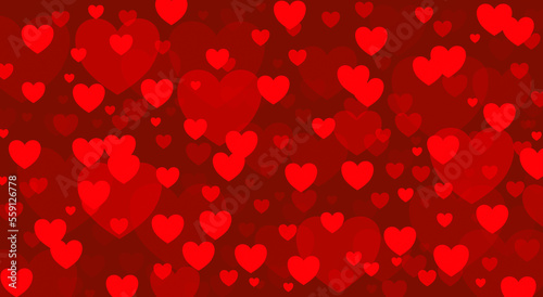 Red heart bokeh background/ wallpaper