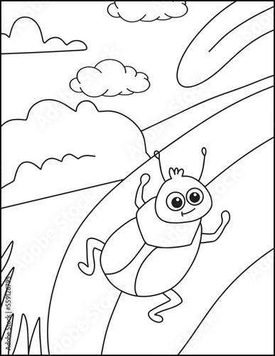 Cute Insects Coloring Pages For Kids
