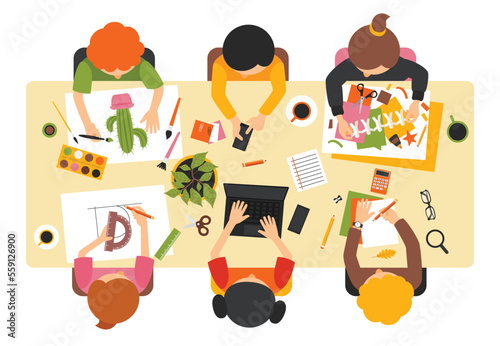 Top View Of Do It Yourself Activities On Table