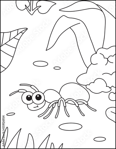 Cute Insects Coloring Pages For Kids
