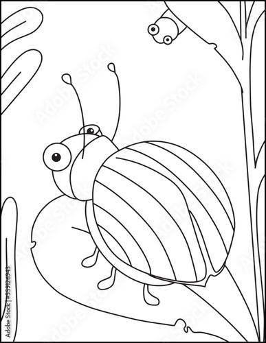 Cute Insects Coloring Pages For Kids