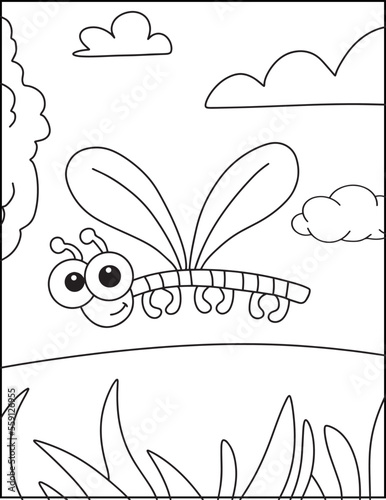 Cute Insects Coloring Pages For Kids