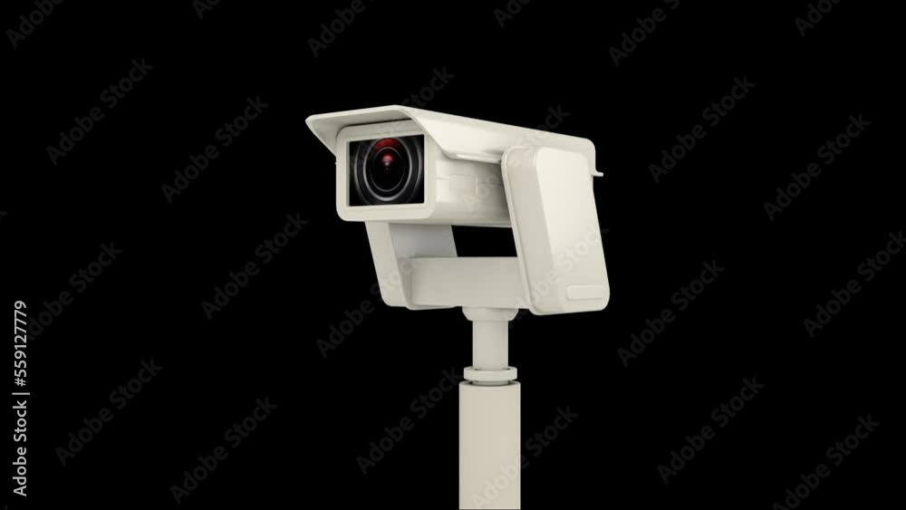 Security camera in guard position Security camera in guard position