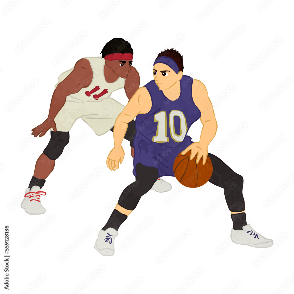 Offensive and defensive basketball play 03
