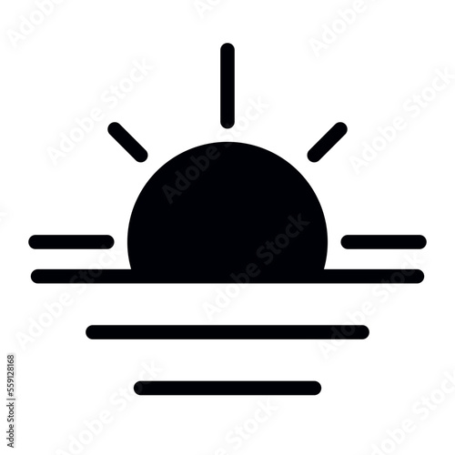 sunrise glyph icon