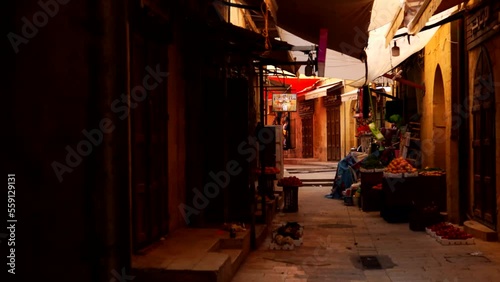walking though an old market  with traditional style at jordan  4k salt Jan 2023