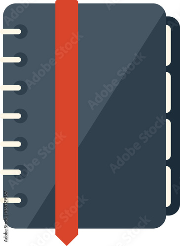 Notebook mark icon flat vector. Bookmark favorite. Template rate isolated